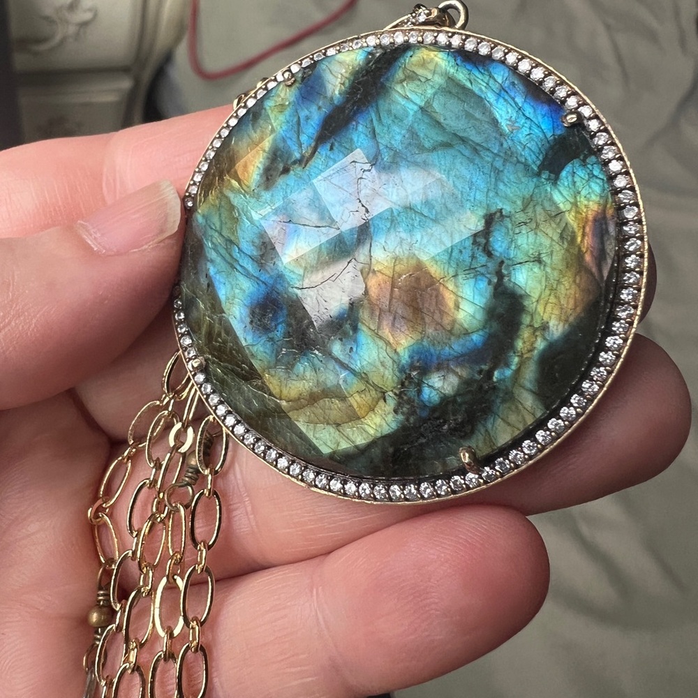Nordstrom Blue and Gold Labradorite Necklace